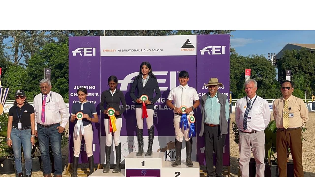 Team India winning gold medal at FEI Children’s Classic – Silver Tour (Image: FEI) Team India winning gold medal at FEI Children’s Classic – Silver Tour (Image: FEI)