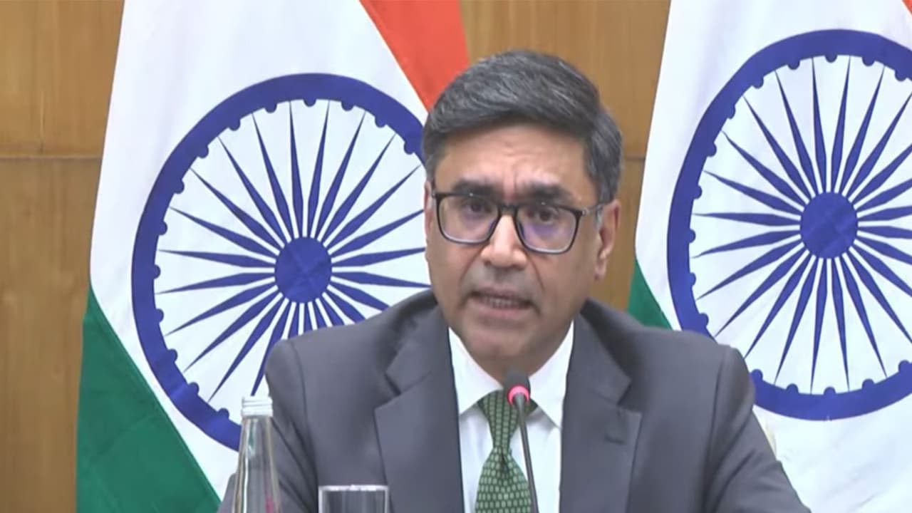 MEA Foreign Secretary Vikram Misri while adressing the Special briefing on the state visit of Russian President Vladimir Putin (Photo/MEA, YouTube)