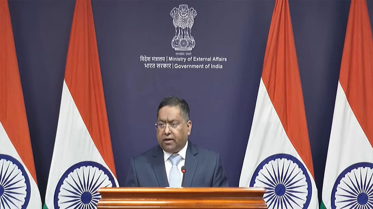 MEA Spokesperson Randhir Jaiswal (Photo/Youtube @MEAIndia) MEA Spokesperson Randhir Jaiswal (Photo/Youtube @MEAIndia)