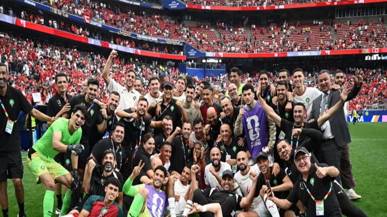 Morocco team after defeating Canada in Round of 16 match in FIFA World Cup 2026. (Photo: X/ @EnMaroc) Morocco team after defeating Canada in Round of 16 match in FIFA World Cup 2026. (Photo: X/ @EnMaroc)
