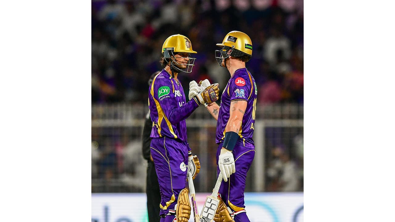 KKR's Angkrish Raghuvanshi (L) and Finn Allen (R) during IPL 2026 (Photo: ANI) KKR's Angkrish Raghuvanshi (L) and Finn Allen (R) during IPL 2026 (Photo: ANI)