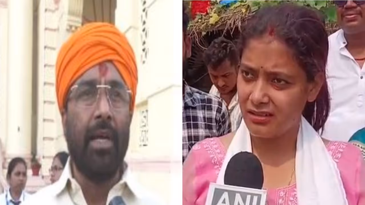 BJP MLA Sanjay Kumar Singh and RJD candidate Shivani Shukla (Photo/ANI)