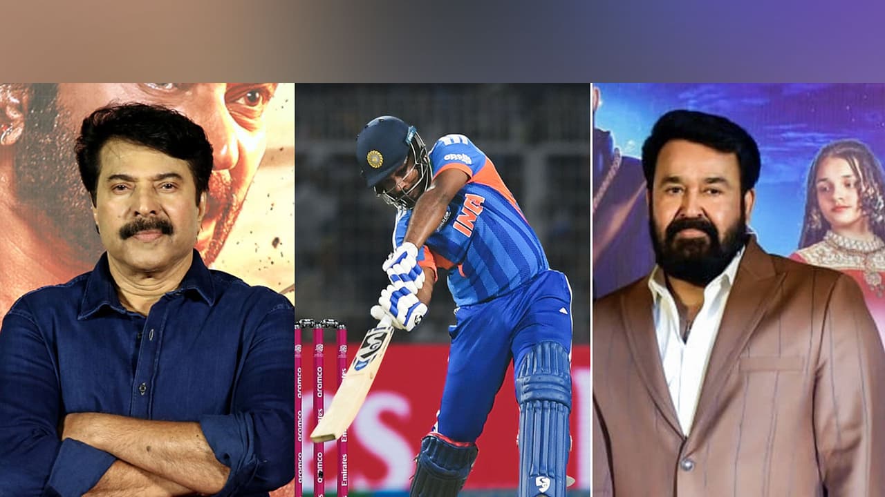 Mammootty, Mohanlal congratulate Sanju Samson (Photo/ANI) Mammootty, Mohanlal congratulate Sanju Samson (Photo/ANI)