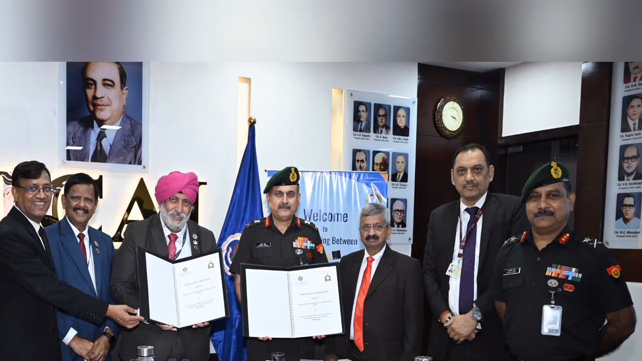 ICAI, Indian Army ink MoU (Photo/ICAI) ICAI, Indian Army ink MoU (Photo/ICAI)