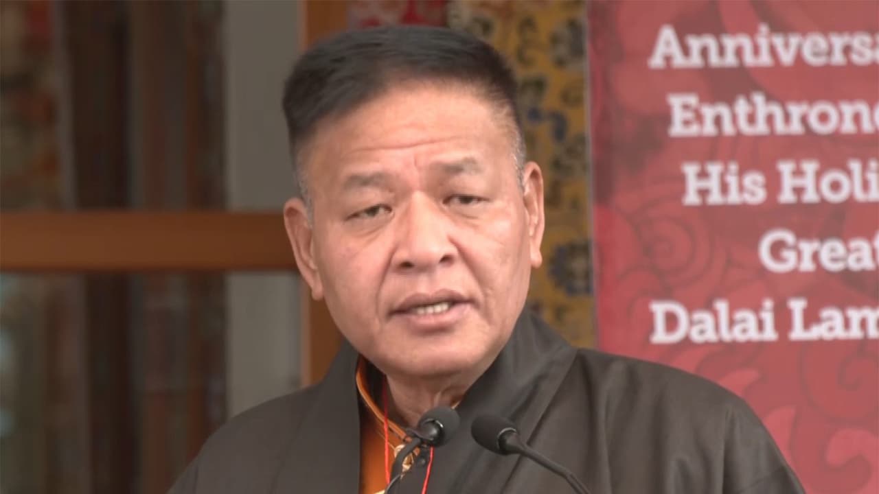 Sikyong Penpa Tsering at 86th enthronement anniversary celebrations of the 14th Dalai Lama, Dharamshala (Photo/ANI) Sikyong Penpa Tsering at 86th enthronement anniversary celebrations of the 14th Dalai Lama, Dharamshala (Photo/ANI)