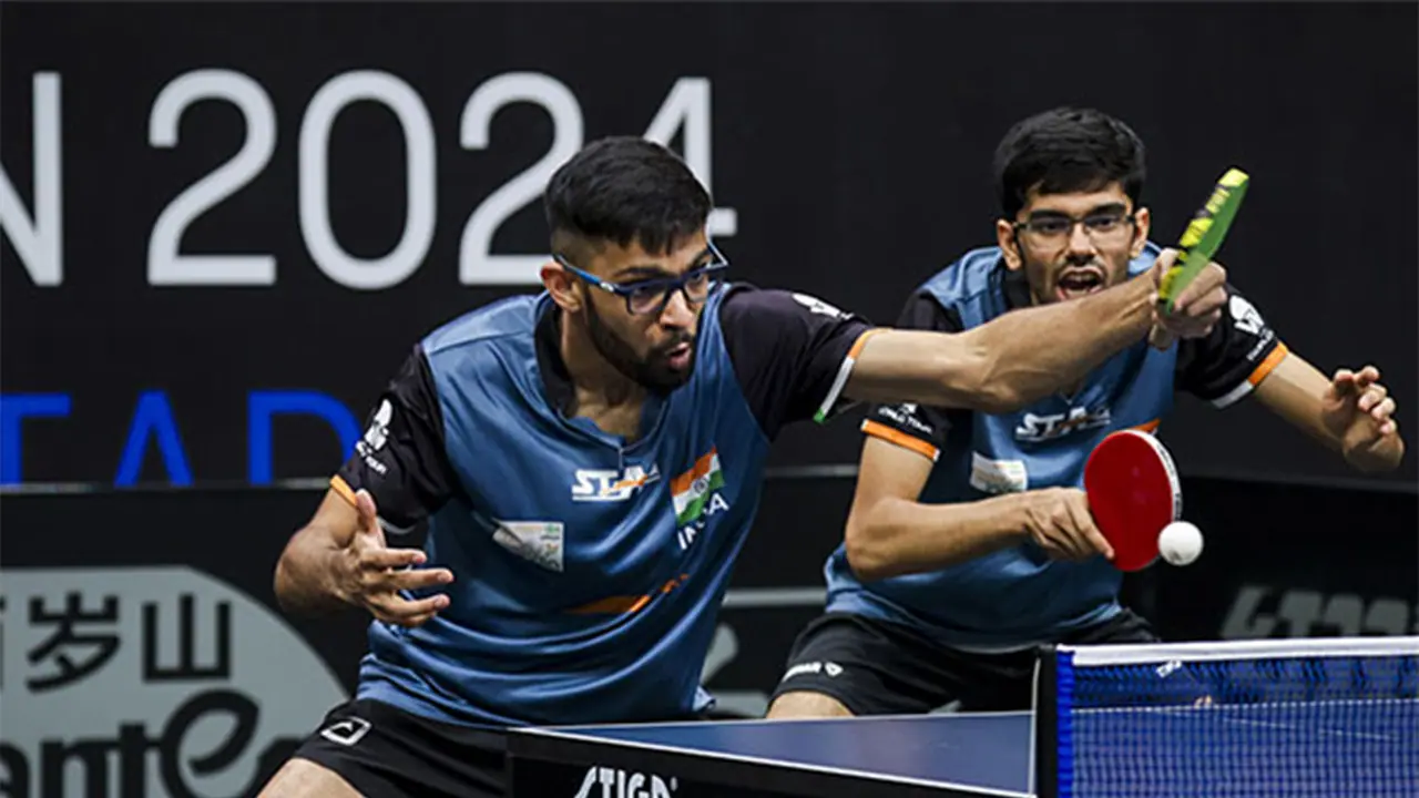 Indian paddlers Manav Thakkar and Manush Shah in action during World Table Tennis Star Contender 2024 (Photo: WTT/TTFI) Indian paddlers Manav Thakkar and Manush Shah in action during World Table Tennis Star Contender 2024 (Photo: WTT/TTFI)