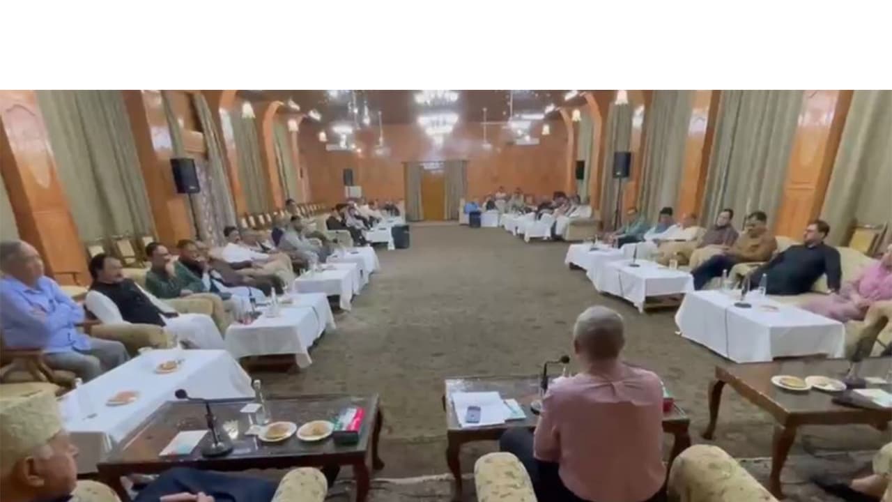Jammu and Kashmir National Conference (JKNC) Legislature party meetign ahead of Assembly Session (Photo/JKNC) Jammu and Kashmir National Conference (JKNC) Legislature party meetign ahead of Assembly Session (Photo/JKNC)