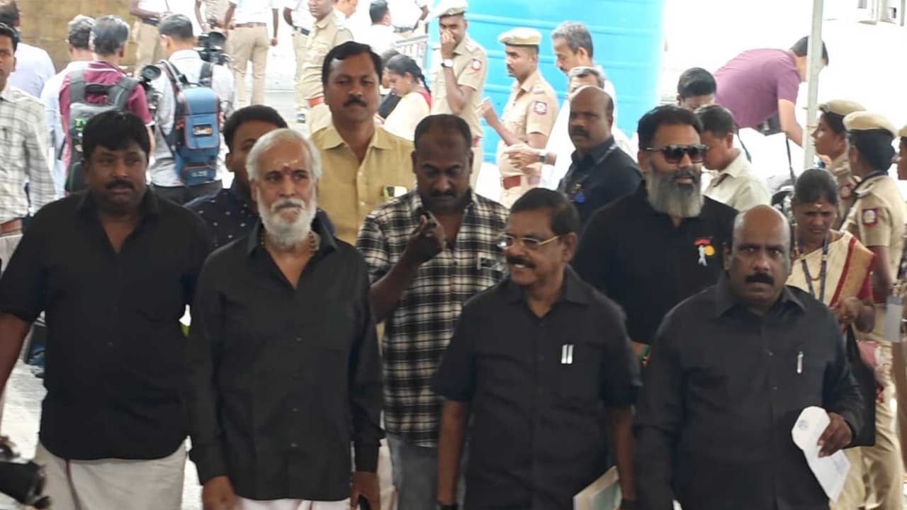 DMK MLAs wear black shirts ahead of Agriculture Budget (Photo/ANI) DMK MLAs wear black shirts ahead of Agriculture Budget (Photo/ANI)