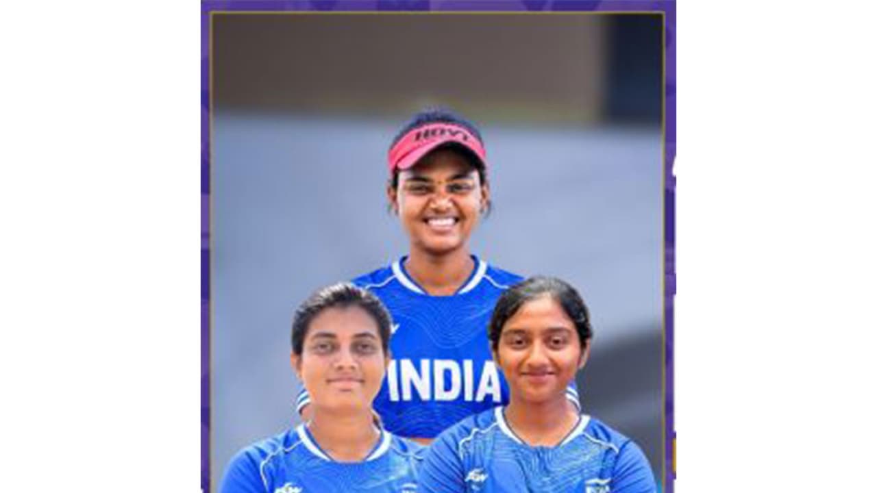 The Indian women's compound archery team. (Photo: @SAIMedia X) The Indian women's compound archery team. (Photo: @SAIMedia X)