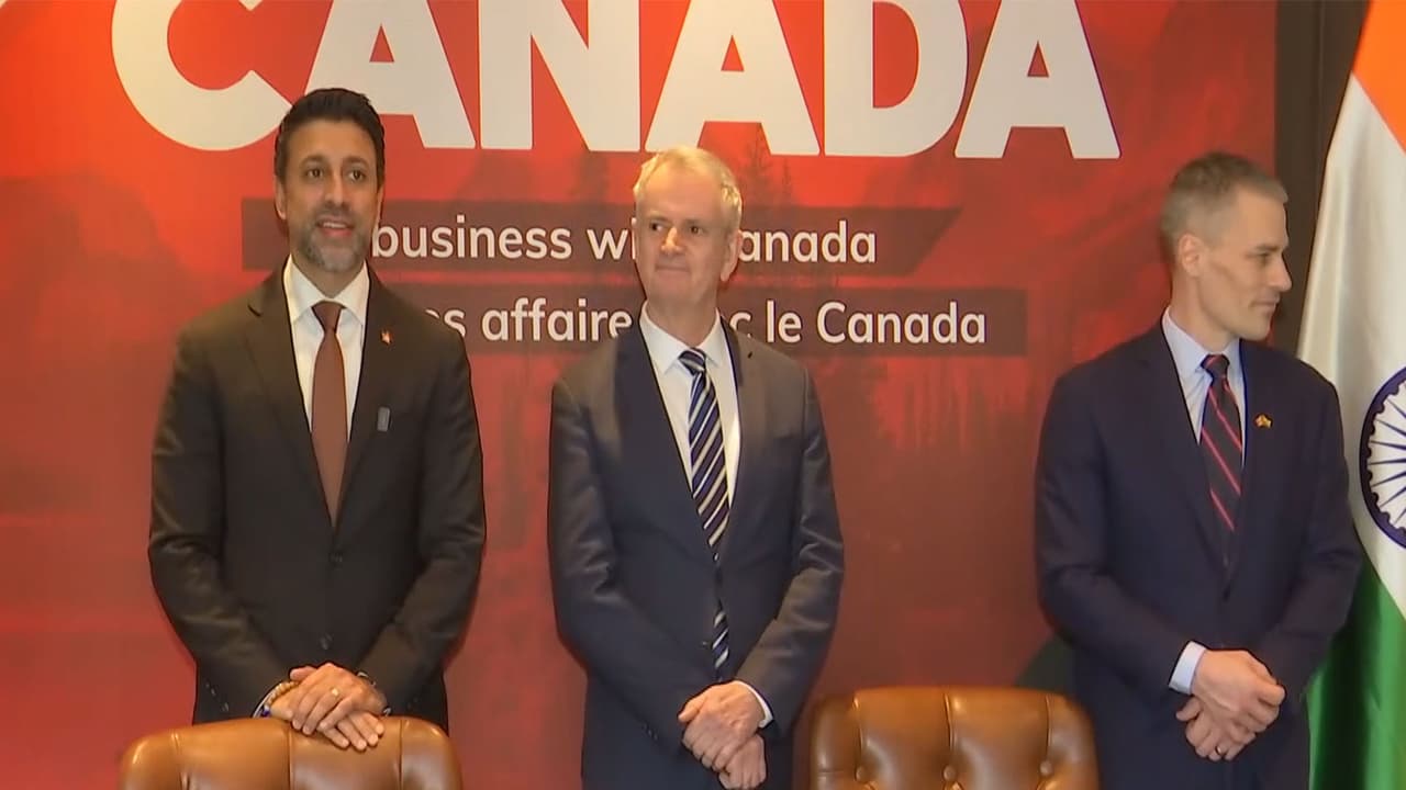 Maninder Sidhu, Canada's Minister of International Trade with the Canadian delegation (Photo/ANI) Maninder Sidhu, Canada's Minister of International Trade with the Canadian delegation (Photo/ANI)