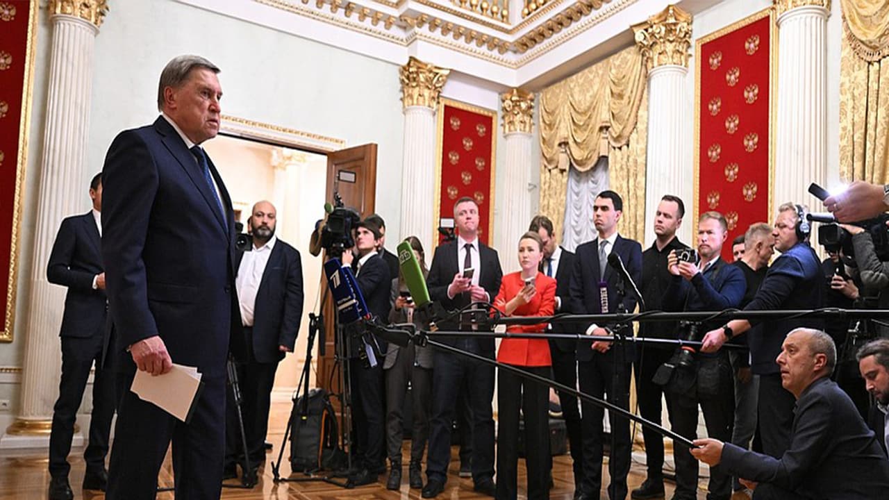 Senior Kremlin adviser Yuri Ushakov speaks to reporters in Moscow (Photo: X/@mfa_russia) Senior Kremlin adviser Yuri Ushakov speaks to reporters in Moscow (Photo: X/@mfa_russia)