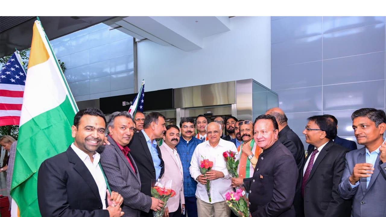 Gujarat CM Bhupendra Patel received warm welcome at San Francisco Airport (Photo: ANI) Gujarat CM Bhupendra Patel received warm welcome at San Francisco Airport (Photo: ANI)