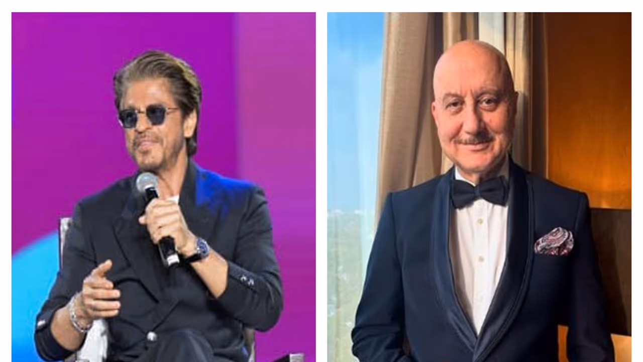 Shah Rukh Khan (File photo: ANI), Anupam Kher (Photo/Instagram@anupampkher)