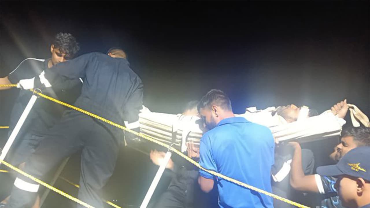 ICG rescues 36 year old Bangladeshi crew member (Photo/X/@IndiaCoastGuard) ICG rescues 36 year old Bangladeshi crew member (Photo/X/@IndiaCoastGuard)