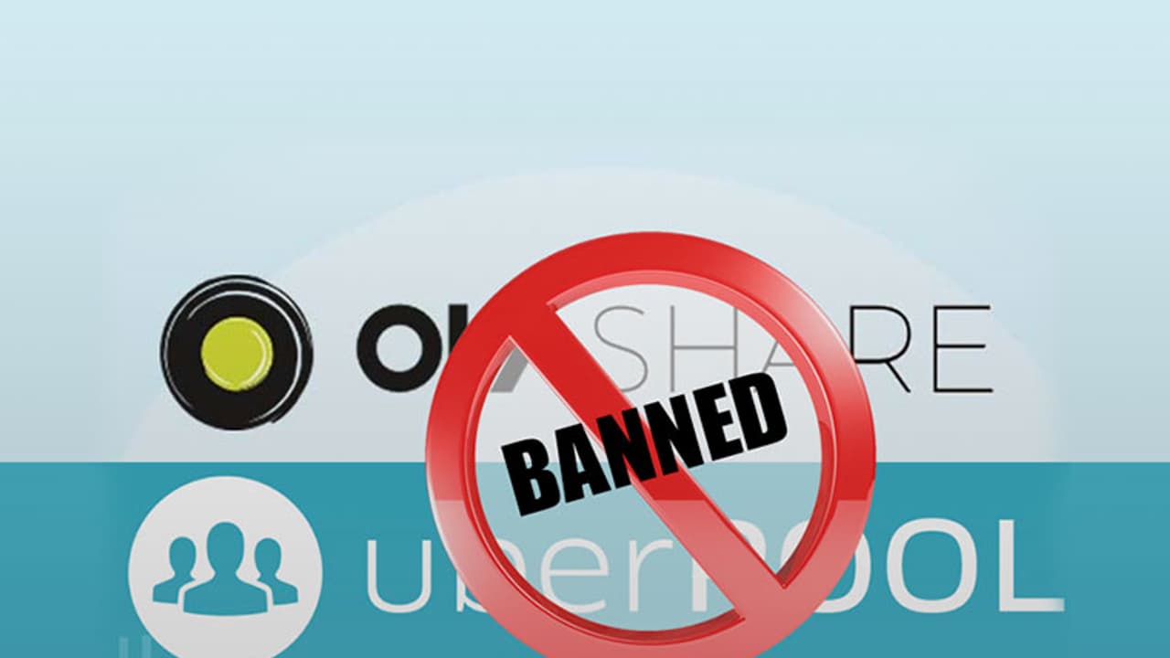 ಓಲಾ ಶೇರಿಂಗ್, ಉಬರ್ ಪೂಲಿಂಗ್ಗೆ ಬ್ಯಾನ್ ಓಲಾ ಶೇರಿಂಗ್, ಉಬರ್ ಪೂಲಿಂಗ್ಗೆ ಬ್ಯಾನ್