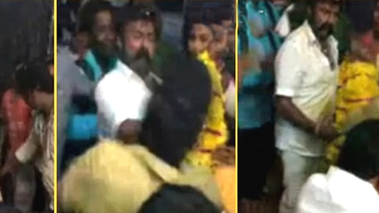 ఖమ్మం జిల్లాలో బాలయ్య పర్యటన...మధ్యలో ఆగిన వాహనం