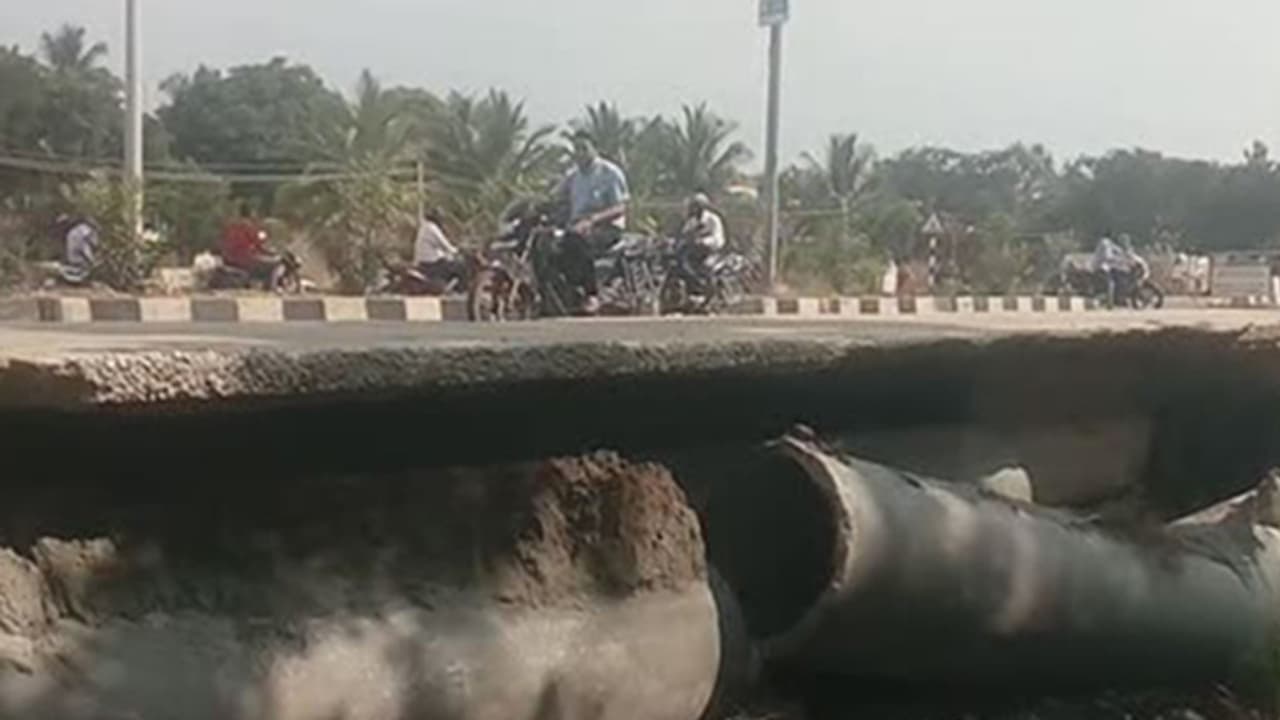 419 ಕೋಟಿ ವೆಚ್ಚದಲ್ಲಿ ನಿರ್ಮಿಸಿದ ಚತುಷ್ಪತ ಹೈವೆ ವರ್ಷದಲ್ಲೇ ಕುಸಿಯಿತು