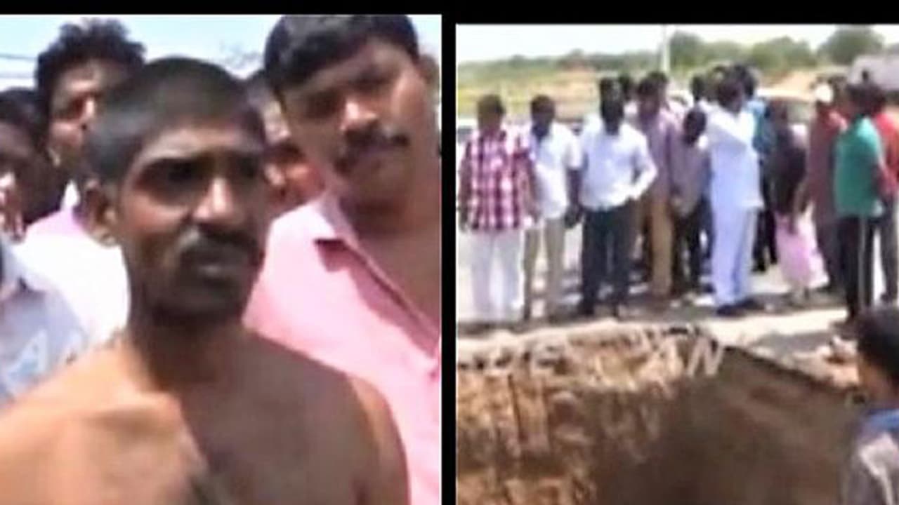 ശിവലിംഗത്തിനായി ദേശീയ പാത കുഴിച്ച് കുളമാക്കിയ നാട്ടുകാര് ശിവലിംഗത്തിനായി ദേശീയ പാത കുഴിച്ച് കുളമാക്കിയ നാട്ടുകാര്