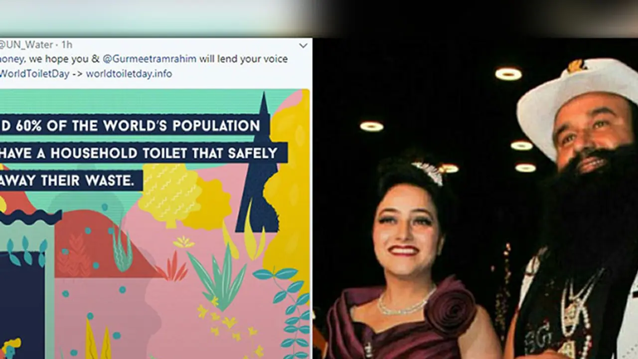 UN Water team invites jailbirds Baba Rahim, Honeypreet for World Toilet Day UN Water team invites jailbirds Baba Rahim, Honeypreet for World Toilet Day