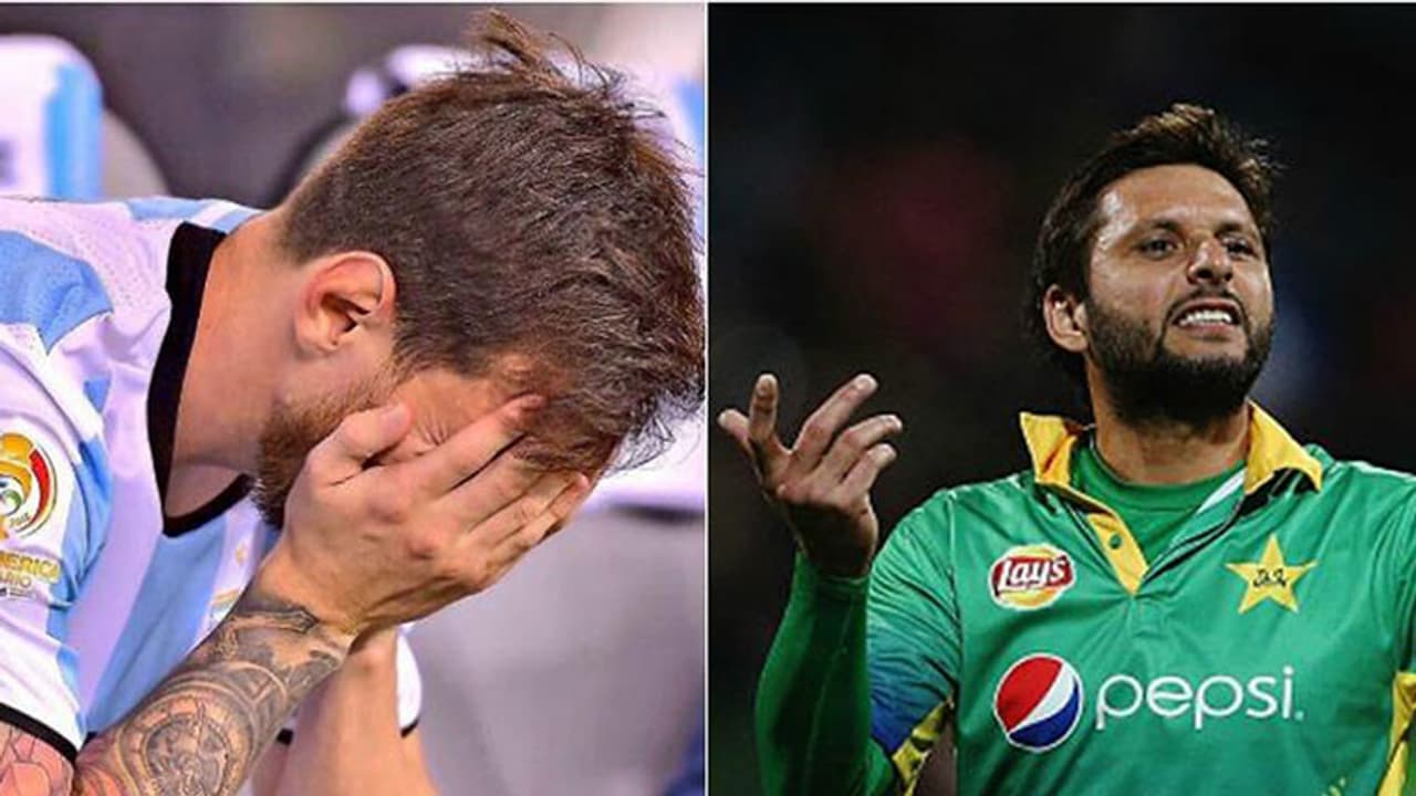 മെസിയുടെ വിരമിക്കല്; വെട്ടിലായത് ഷാഹിദ് അഫ്രീദി മെസിയുടെ വിരമിക്കല്; വെട്ടിലായത് ഷാഹിദ് അഫ്രീദി