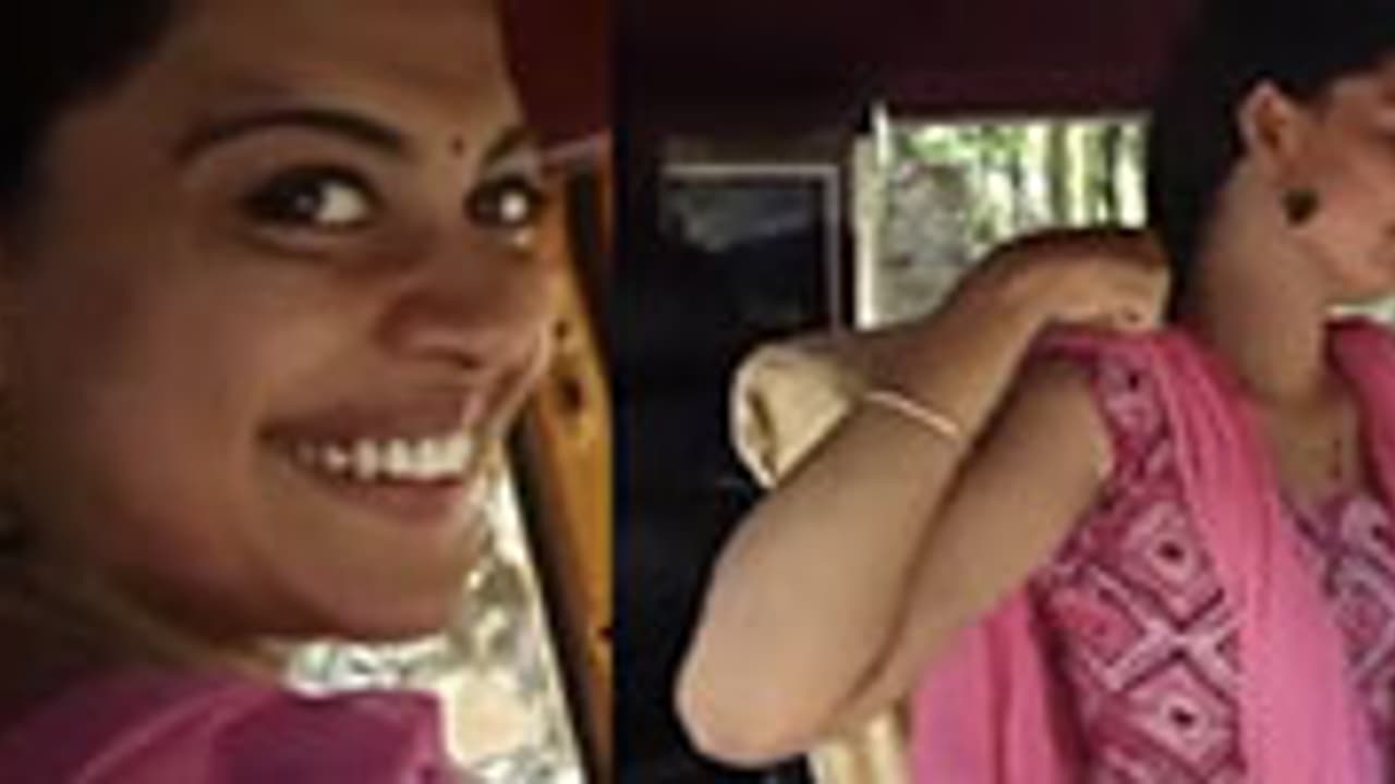 Watch: Malayalam actress Anusree drives auto and crashes it Watch: Malayalam actress Anusree drives auto and crashes it