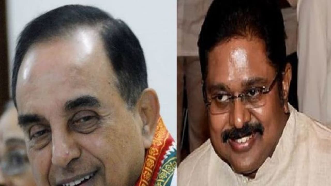 தினகரனின் சாதி பெயரை குறிப்பிட்டு அதிர்ச்சி அளித்த சுப்பிரமணியன் சுவாமி..! தினகரனின் சாதி பெயரை குறிப்பிட்டு அதிர்ச்சி அளித்த சுப்பிரமணியன் சுவாமி..!