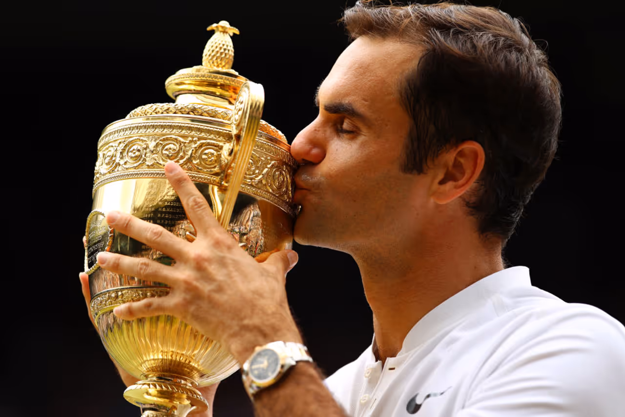Roger Federer wins record breaking eighth Wimbledon title Roger Federer wins record breaking eighth Wimbledon title