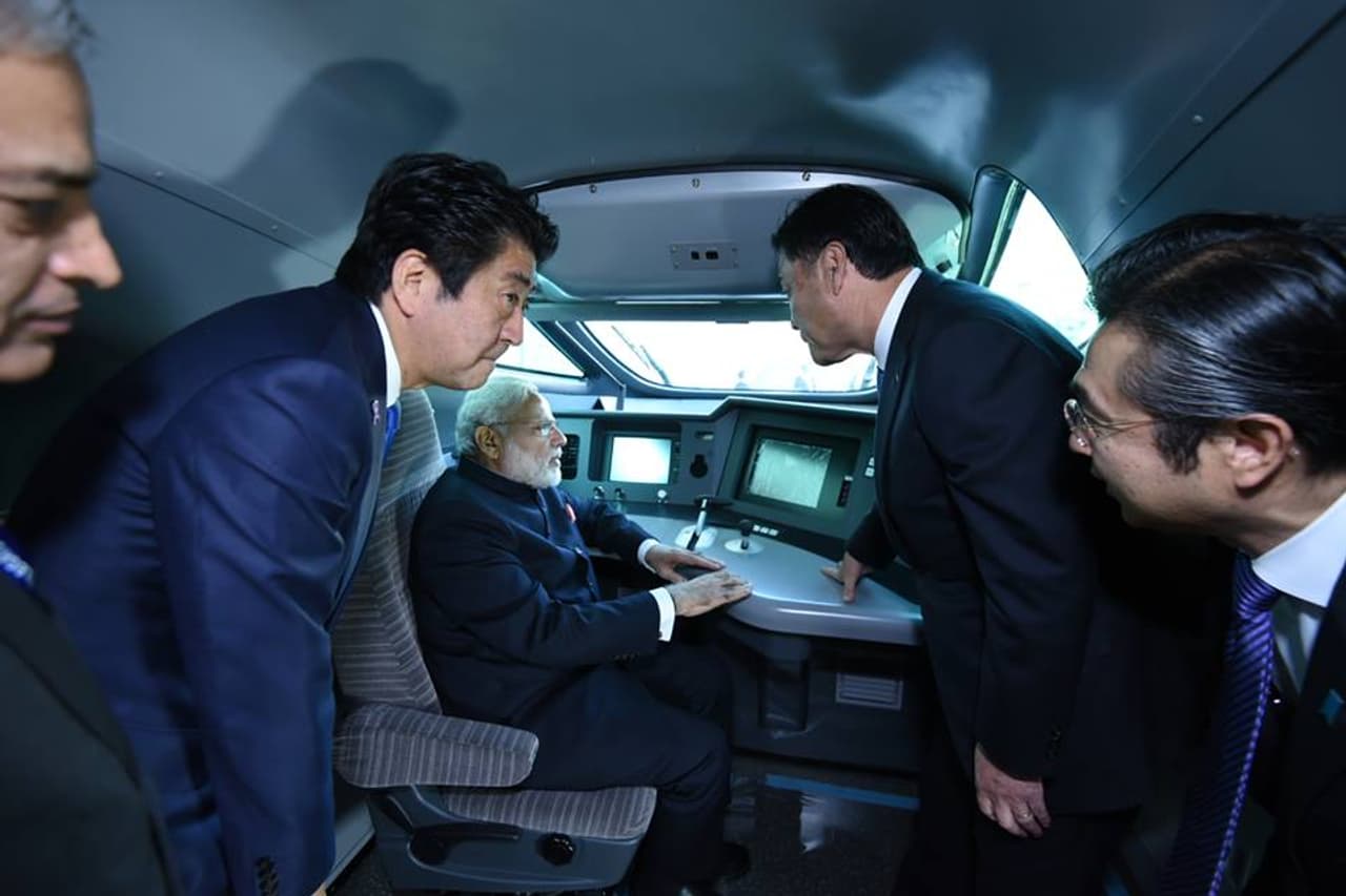 In Pics: PM Modi takes driver's seat on Japan's Bullet train