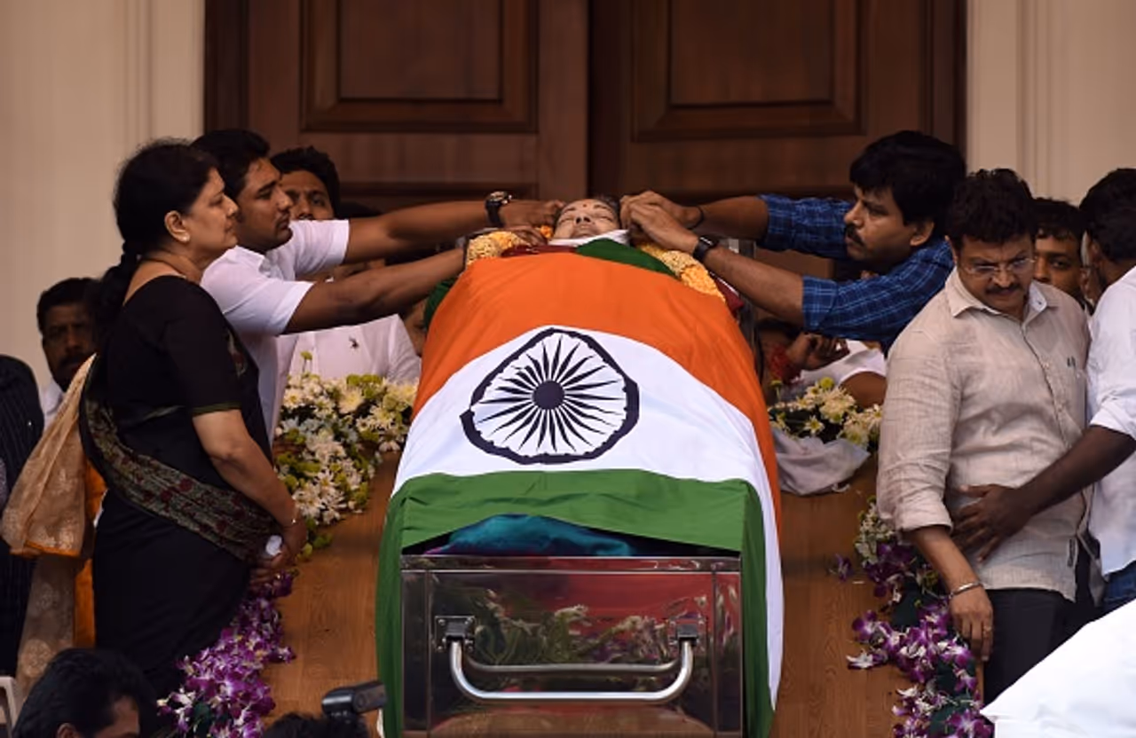 In Pics: Jayalalithaa's last journey In Pics: Jayalalithaa's last journey