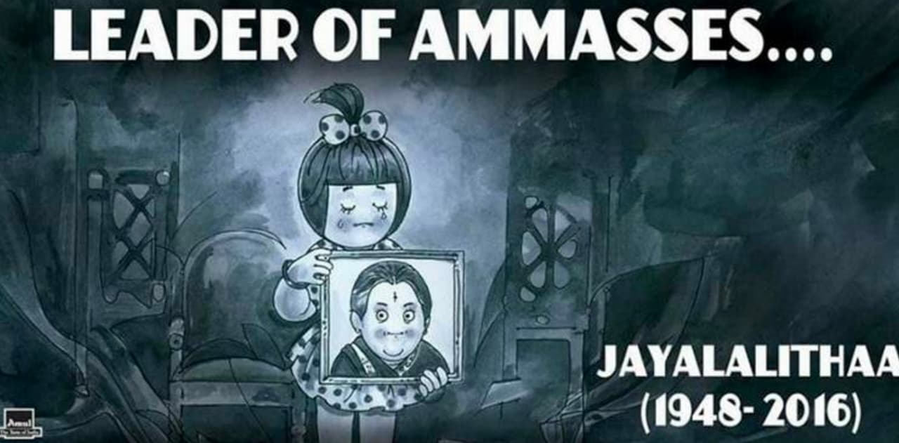 Amul girl's 'love' and 'hate' for Jayalalithaa over the year Amul girl's 'love' and 'hate' for Jayalalithaa over the year