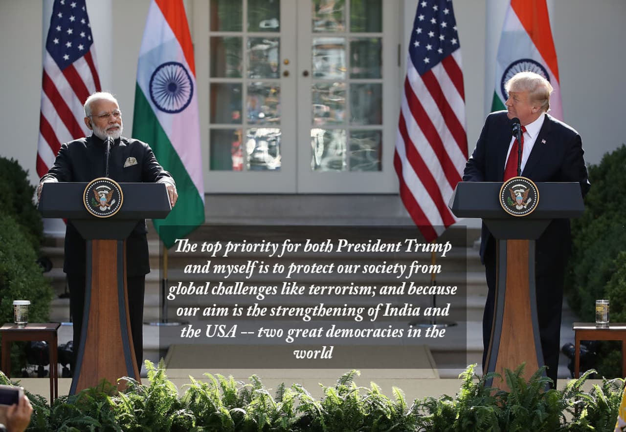 Five things PM Modi said after meeting President Trump Five things PM Modi said after meeting President Trump