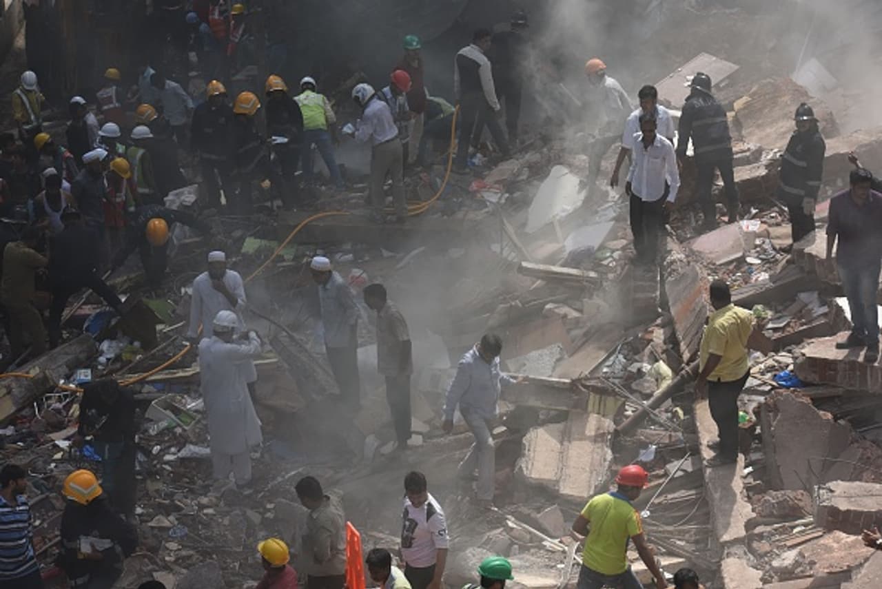 In pics: 5 storey building collapse in Mumbai, 19 dead In pics: 5 storey building collapse in Mumbai, 19 dead