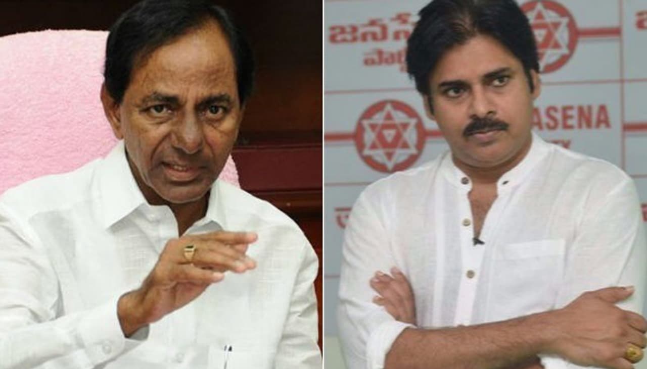 <p>తెలంగాణ ముఖ్యమంత్రి కె. చంద్రశేఖర రావుకు, జనసేన అధినేత పవన్ కల్యాణ్ కు మధ్య రాజకీయ వైరం పునరావృతమయ్యే అవకాశం ఉంది. 2014 లోకసభ ఎన్నికల్లో పవన్ కల్యాణ్ టీఆర్ఎస్ కు వ్యతిరేకంగా పనిచేశారు. కేసీఆర్ మీదా, టీఆర్ఎస్ ప్రభుత్వంపైనా విమర్శల జడివాన కురిపించారు అదే స్థాయిలోకేసీఆర్ పవన్ కల్యాణ్ ను ఢీకొట్టారు. </p> <p>తెలంగాణ ముఖ్యమంత్రి కె. చంద్రశేఖర రావుకు, జనసేన అధినేత పవన్ కల్యాణ్ కు మధ్య రాజకీయ వైరం పునరావృతమయ్యే అవకాశం ఉంది. 2014 లోకసభ ఎన్నికల్లో పవన్ కల్యాణ్ టీఆర్ఎస్ కు వ్యతిరేకంగా పనిచేశారు. కేసీఆర్ మీదా, టీఆర్ఎస్ ప్రభుత్వంపైనా విమర్శల జడివాన కురిపించారు అదే స్థాయిలోకేసీఆర్ పవన్ కల్యాణ్ ను ఢీకొట్టారు. </p>