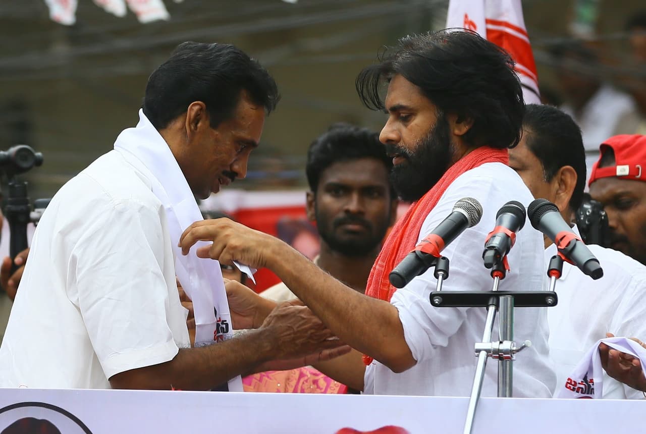 Pawan Kalyan's public meeting at Bheemavaram Pawan Kalyan's public meeting at Bheemavaram