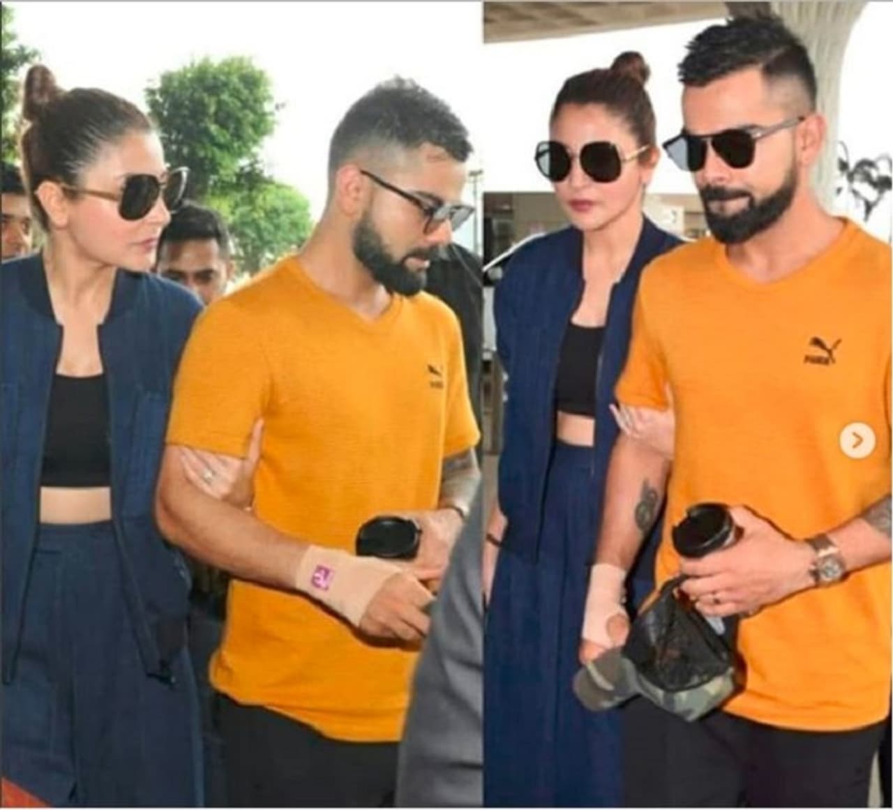 ಮುಂಬೈ ವಿಮಾನ ನಿಲ್ದಾಣದಲ್ಲಿ ವಿರಾಟ್ ಕೊಹ್ಲಿ ಹಾಗೂ ಪತ್ನಿ ಅನುಷ್ಕಾ ಶರ್ಮಾ ಮುಂಬೈ ವಿಮಾನ ನಿಲ್ದಾಣದಲ್ಲಿ ವಿರಾಟ್ ಕೊಹ್ಲಿ ಹಾಗೂ ಪತ್ನಿ ಅನುಷ್ಕಾ ಶರ್ಮಾ