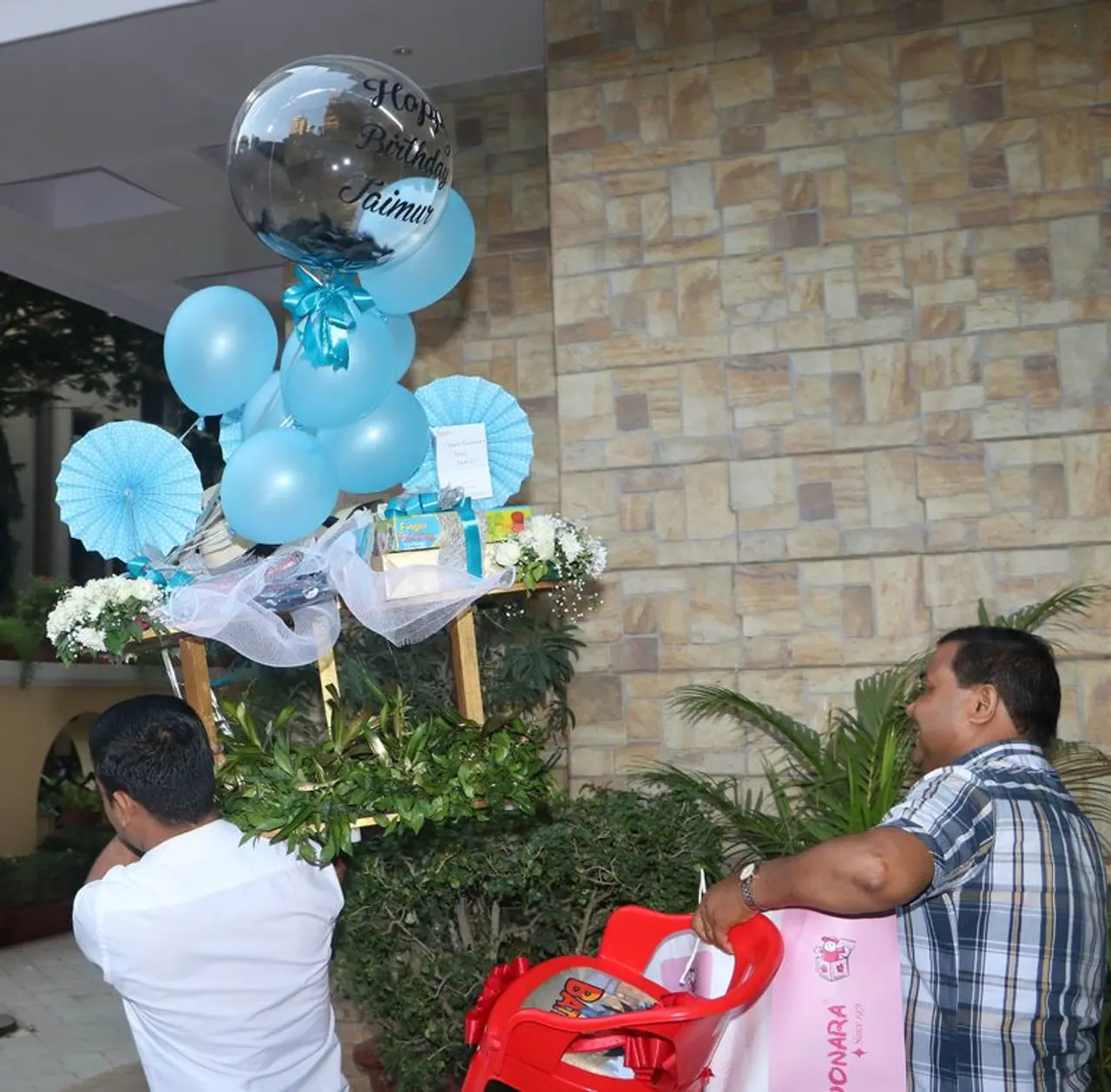 Preparations were in full swing for Taimur Ali Khan's second birthday party. Preparations were in full swing for Taimur Ali Khan's second birthday party.