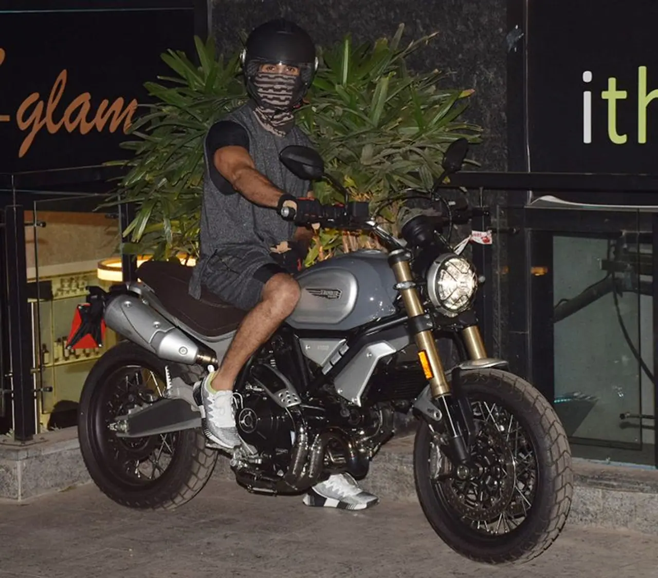 Actor Shahid Kapoor was spotted with his Ducati Scrambler 1100 Special, a top of the line bike model in the Scrambler family.