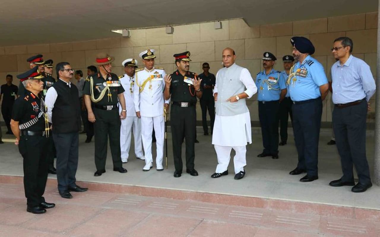 Rajnath Singh, who was the former home minister, visited the National War Memorial ahead of assuming charge of the defence minister. As India's new defence minister, Singh's most crucial challenge will be to speed up the long delayed modernisation of the three services besides ensuring overall coherence in their combat readiness. Rajnath Singh, who was the former home minister, visited the National War Memorial ahead of assuming charge of the defence minister. As India's new defence minister, Singh's most crucial challenge will be to speed up the long delayed modernisation of the three services besides ensuring overall coherence in their combat readiness.
