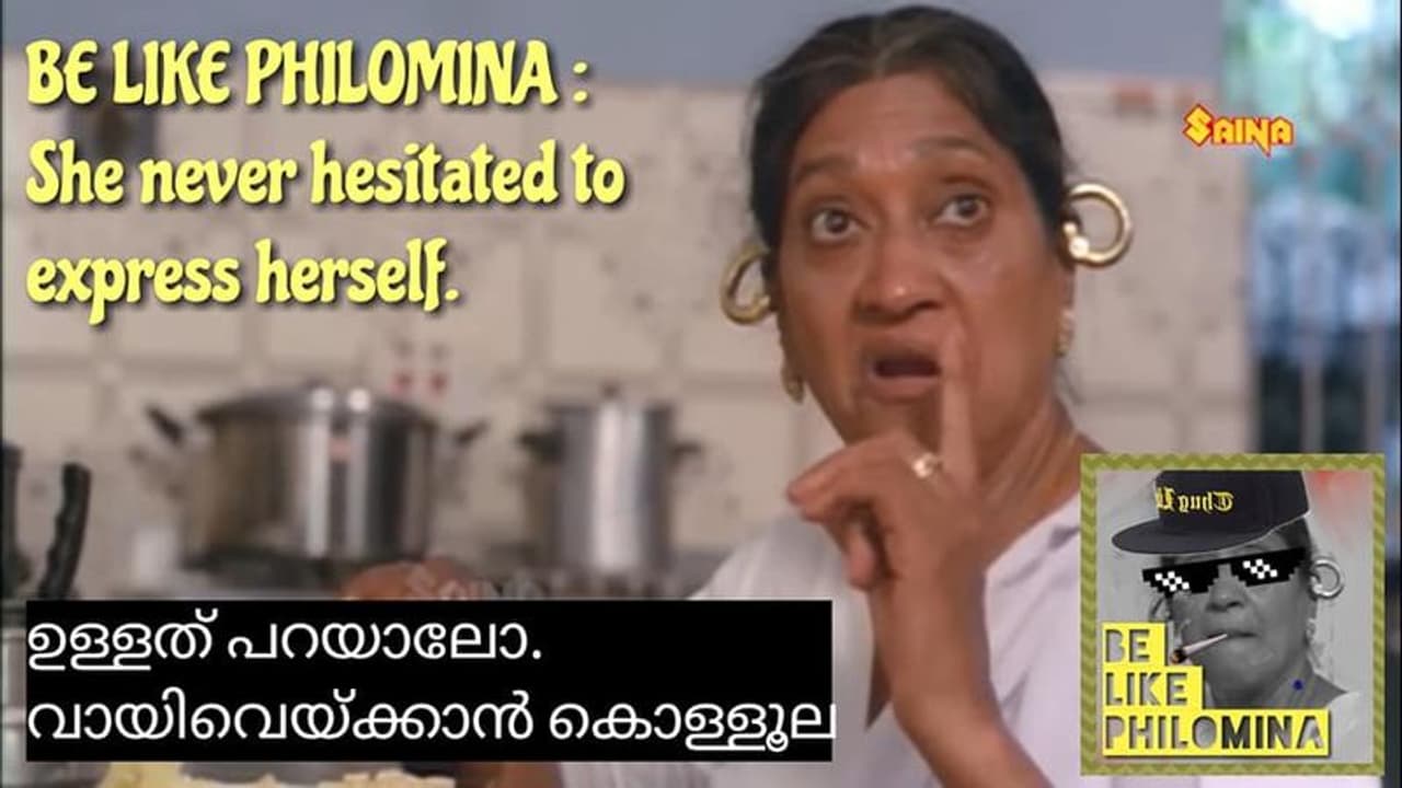 നായകന്റെയോ നായികയുടെയോ സ്നേഹനിധിയായ അമ്മയായി അവരെ നിങ്ങള്ക്ക് കാണാന് കഴിയില്ല. പകരം ഉള്ളത് ഉളളത് പോലെ പറയുന്ന തനി നാട്ടിന് പുറത്തുകാരിയായ ഒരു സാധാരണ സ്ത്രീയെ കാണാം. അതാണ് ഫിലോമിന. നായകന്റെയോ നായികയുടെയോ സ്നേഹനിധിയായ അമ്മയായി അവരെ നിങ്ങള്ക്ക് കാണാന് കഴിയില്ല. പകരം ഉള്ളത് ഉളളത് പോലെ പറയുന്ന തനി നാട്ടിന് പുറത്തുകാരിയായ ഒരു സാധാരണ സ്ത്രീയെ കാണാം. അതാണ് ഫിലോമിന.