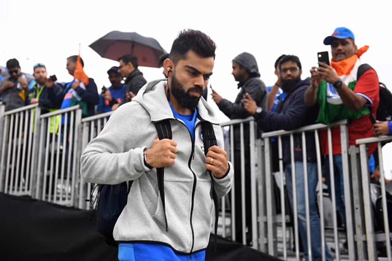 India captain Virat Kohli arrives at the Old Trafford ground