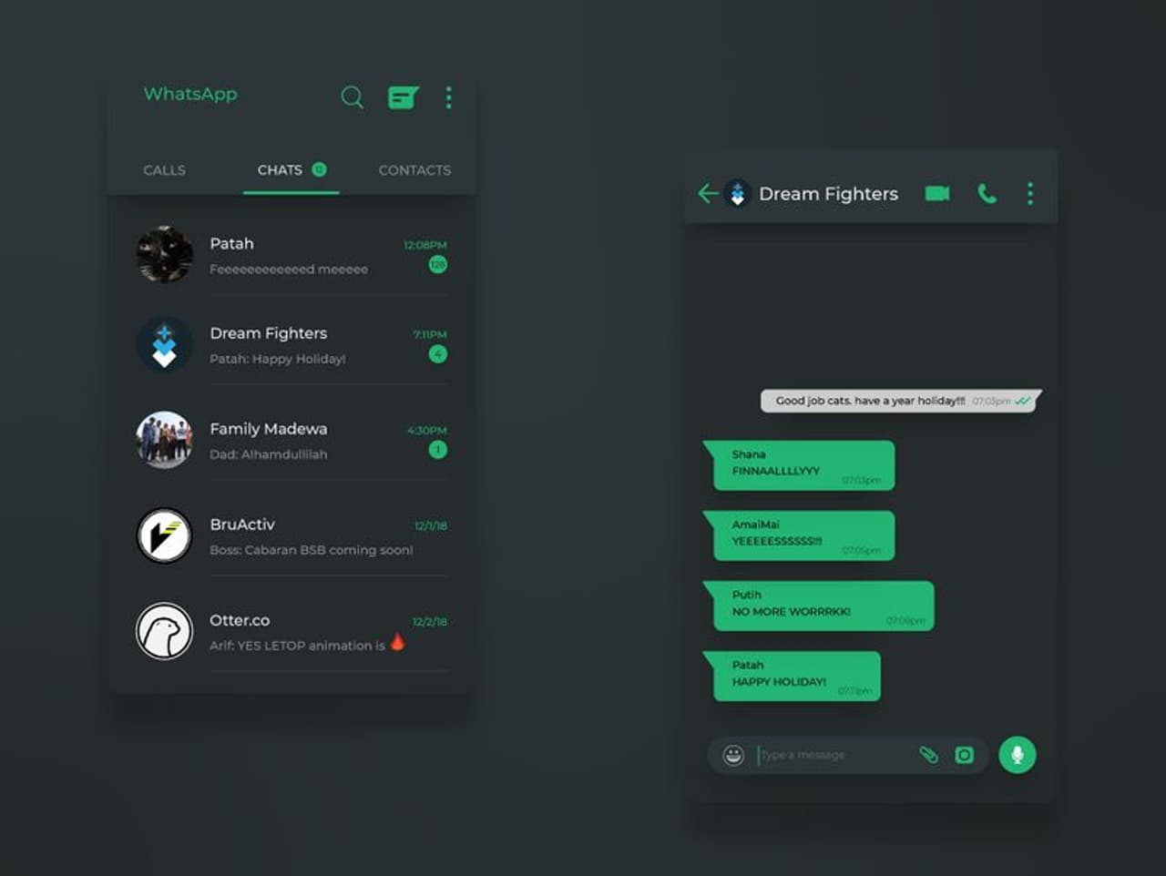 മൊബൈല്‍ ഫോണ്‍ ഡിസ്‌പ്ലേയില്‍ നിന്നുള്ള പ്രകാശം മൂലം കണ്ണുകള്‍ക്കുണ്ടാകുന്ന ആഘാതം കുറയ്ക്കുന്നതിനായുള്ള ഡാര്‍ക്ക് മോഡ് ഫീച്ചര്‍ ഐഒഎസ് ഉപയോക്താക്കള്‍ക്കും ആന്‍ഡ്രോയിഡ് ഉപയോക്താക്കള്‍ക്കും ഉടന്‍ തന്നെ വാട്ട്സ്ആപ്പ് അവതരിപ്പിക്കും. നിലവില്‍ യൂട്യൂബ്, ട്വിറ്റര്‍, മെസഞ്ചര്‍ എന്നിവയില്‍ ഡാര്‍ക്ക് മോഡ് ലഭ്യമാണ്.
