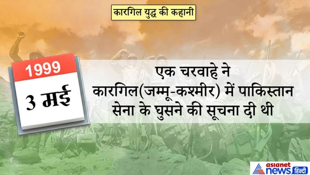 पहाड़ी चरवाहे के जरिए 3 मई को भारतीय सेना को पाकिस्तानियों की घुसपैठ की खबर मिली। पहाड़ी चरवाहे के जरिए 3 मई को भारतीय सेना को पाकिस्तानियों की घुसपैठ की खबर मिली।