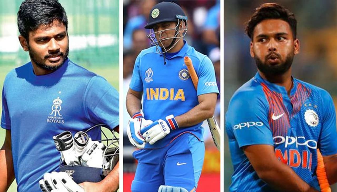MS Dhoni and Rishabh Pant MS Dhoni and Rishabh Pant