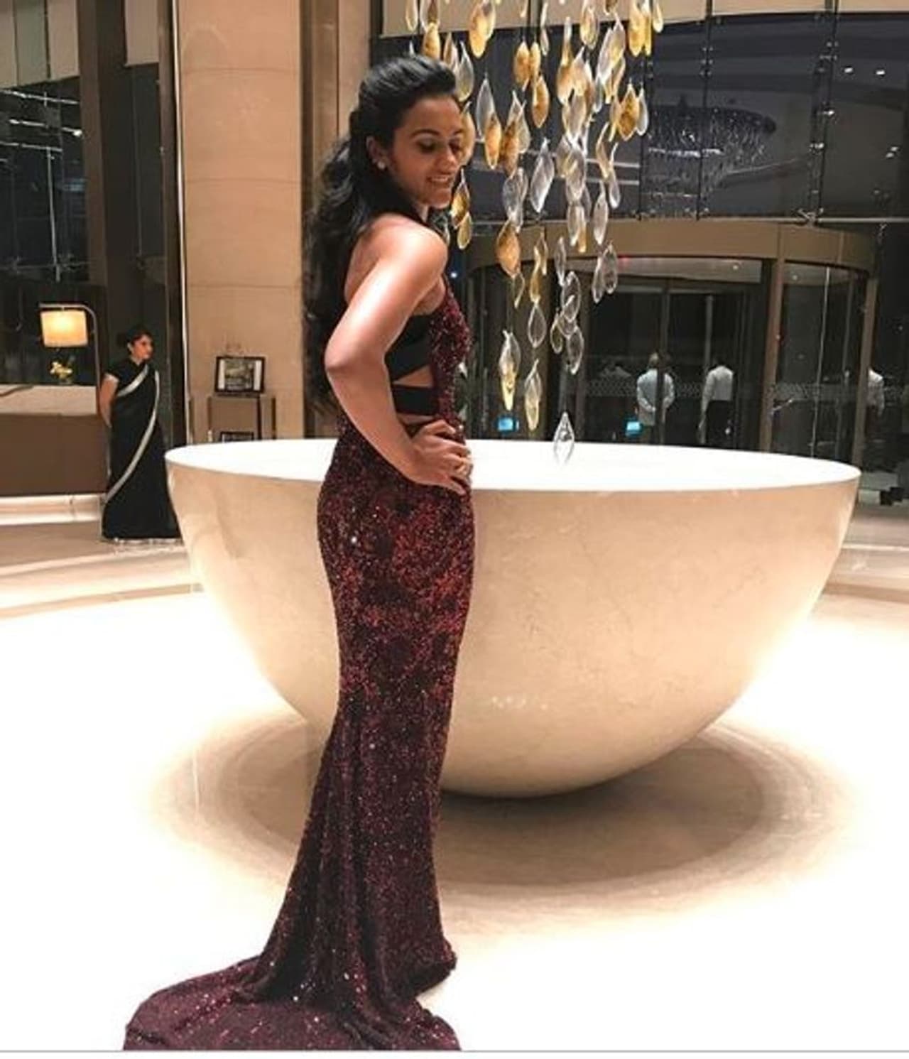 மாடல் போல் காட்சியளிக்கும் பி.வி. சிந்து மாடல் போல் காட்சியளிக்கும் பி.வி. சிந்து