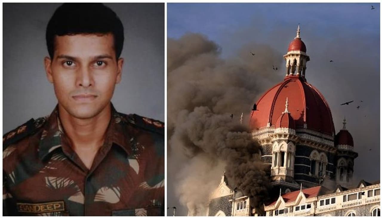 NSG ಕಮಾಂಡೋ ಆಗಿದ್ದ ಮೇಜರ್ ಸಂದೀಪ್ ಉನ್ನಿಕೃಷ್ಣನ್ 11 ವರ್ಷಗಳ ಹಿಂದೆ ತಾಜ್ ಹೋಟೆಲ್ನಲ್ಲಿ ಉಗ್ರರ ವಿರುದ್ಧದ ಕಾರ್ಯಾಚರಣೆ ವೇಳೆ ಗಾಯಗೊಂಡಿದ್ದ ತಮ್ಮ ಸಹೋದ್ಯೋಗಿಯನ್ನು ರಕ್ಷಿಸುವ ವೇಳೆ ಗುಂಡೇಟು ತಗುಲಿ ಹುತಾತ್ಮರಾದರು. NSG ಕಮಾಂಡೋ ಆಗಿದ್ದ ಮೇಜರ್ ಸಂದೀಪ್ ಉನ್ನಿಕೃಷ್ಣನ್ 11 ವರ್ಷಗಳ ಹಿಂದೆ ತಾಜ್ ಹೋಟೆಲ್ನಲ್ಲಿ ಉಗ್ರರ ವಿರುದ್ಧದ ಕಾರ್ಯಾಚರಣೆ ವೇಳೆ ಗಾಯಗೊಂಡಿದ್ದ ತಮ್ಮ ಸಹೋದ್ಯೋಗಿಯನ್ನು ರಕ್ಷಿಸುವ ವೇಳೆ ಗುಂಡೇಟು ತಗುಲಿ ಹುತಾತ್ಮರಾದರು.