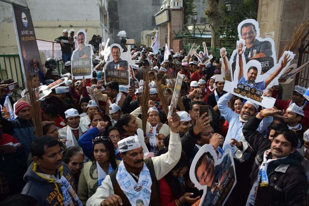 Arvind Kejriwal sought his parents' blessings ahead of filing nomination from New Delhi's Assembly seat. Arvind Kejriwal sought his parents' blessings ahead of filing nomination from New Delhi's Assembly seat.