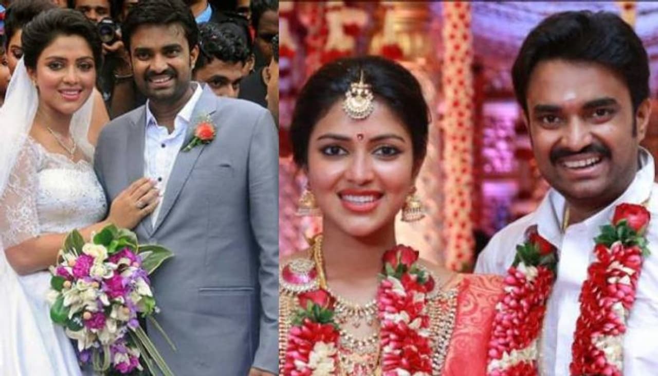 <p>“தலைவா” படத்தில் நடிக்கும் போது அந்த படத்தின் இயக்குநர் ஏ.எல்.விஜய்க்கும், நடிகை அமலா பாலுக்கும் இடையே காதல் ஏற்பட்டது. இதையடுத்து இருவரும் பெற்றோர் சம்மதத்துடன் திருமணம் செய்துகொண்டனர். 2014ம் ஆண்டு திருமணம் செய்து கொண்ட இருவரும், கருத்து வேறுபாடு காரணமாக 2017ம் ஆண்டு விவாகரத்து பெற்றனர். </p> <p>“தலைவா” படத்தில் நடிக்கும் போது அந்த படத்தின் இயக்குநர் ஏ.எல்.விஜய்க்கும், நடிகை அமலா பாலுக்கும் இடையே காதல் ஏற்பட்டது. இதையடுத்து இருவரும் பெற்றோர் சம்மதத்துடன் திருமணம் செய்துகொண்டனர். 2014ம் ஆண்டு திருமணம் செய்து கொண்ட இருவரும், கருத்து வேறுபாடு காரணமாக 2017ம் ஆண்டு விவாகரத்து பெற்றனர். </p>