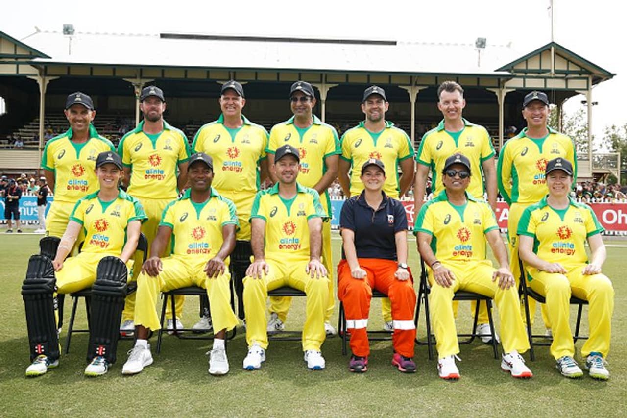 Two teams featuring masters of the game took to the field today. On one hand was Ponting XI who managed to put up 104 runs on the scoreboard