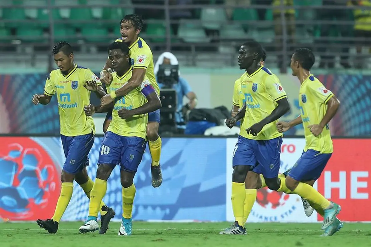 <p>On Sunday, Kerala Blasters came up with a spirited performance to tame Hyderabad FC in the 2020 21 Indian Super League (ISL), at the GMC Stadium in Telangana. It happened to be Blasters' opening win of the season in seven games, as it stays on ninth, while Hyderabad suffered its second loss in the same number of games as Blasters and is placed a spot above, on eighth.</p> <p>On Sunday, Kerala Blasters came up with a spirited performance to tame Hyderabad FC in the 2020 21 Indian Super League (ISL), at the GMC Stadium in Telangana. It happened to be Blasters' opening win of the season in seven games, as it stays on ninth, while Hyderabad suffered its second loss in the same number of games as Blasters and is placed a spot above, on eighth.</p>