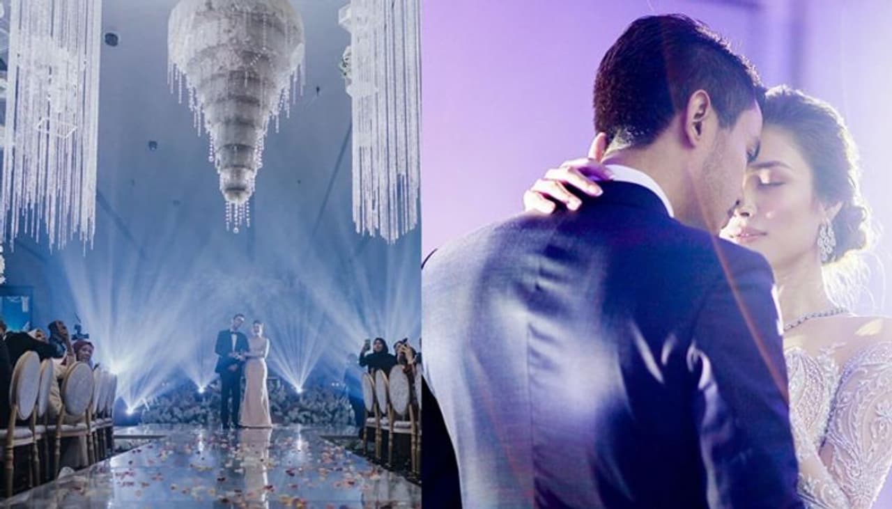 വിവാഹ ദിനത്തില്‍ വ്യത്യസ്തത തേടി ഏതറ്റം വരെ പോകാന്‍ തയ്യാറാകുന്നവര്‍ക്ക് മുന്‍പില്‍ മലേഷ്യയില്‍ നിന്നൊരു അടിപൊളി ഐഡിയ. മലേഷ്യന്‍ സിനിമാ താരങ്ങളായ അയ്മാന്‍ ഹക്കീമും സാഹിറ മാക് വില്‍സനുമാണ് ഈ അടിപൊളി ആശയത്തിന് പിന്നില്‍.